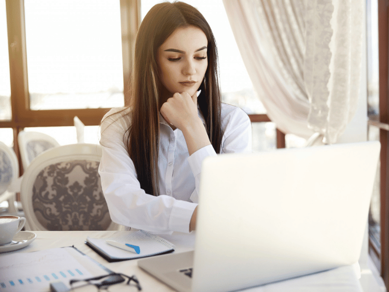 Marketing professional researching ecommerce customer search intent