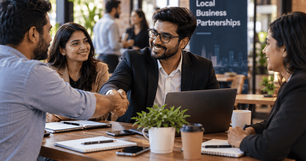Relevant local links and business partnerships for local SEO